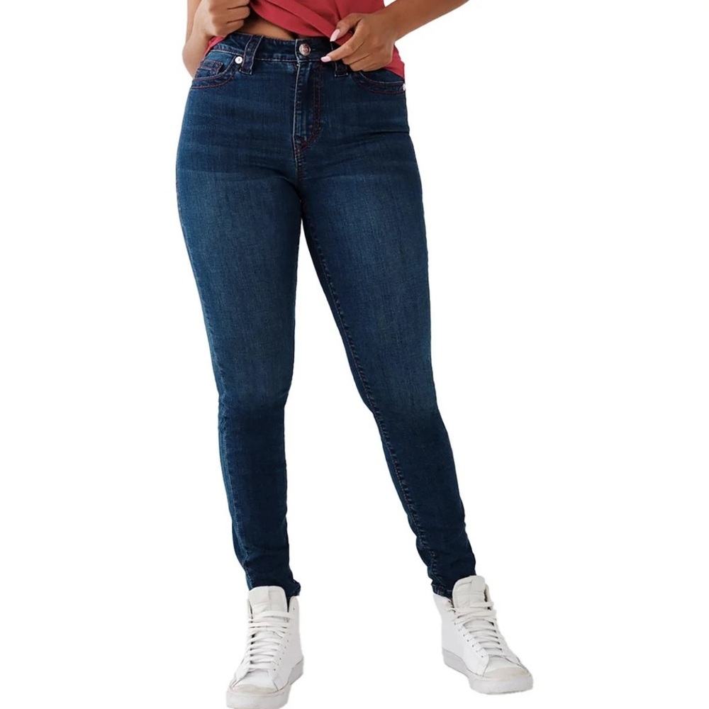True Religion Womens Halle Pocket Denim Skinny Jeans